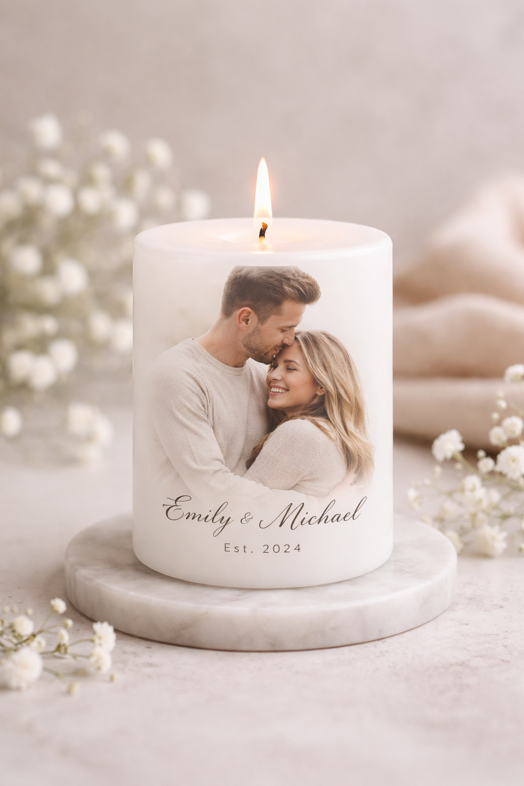Personalized Wedding Candle
