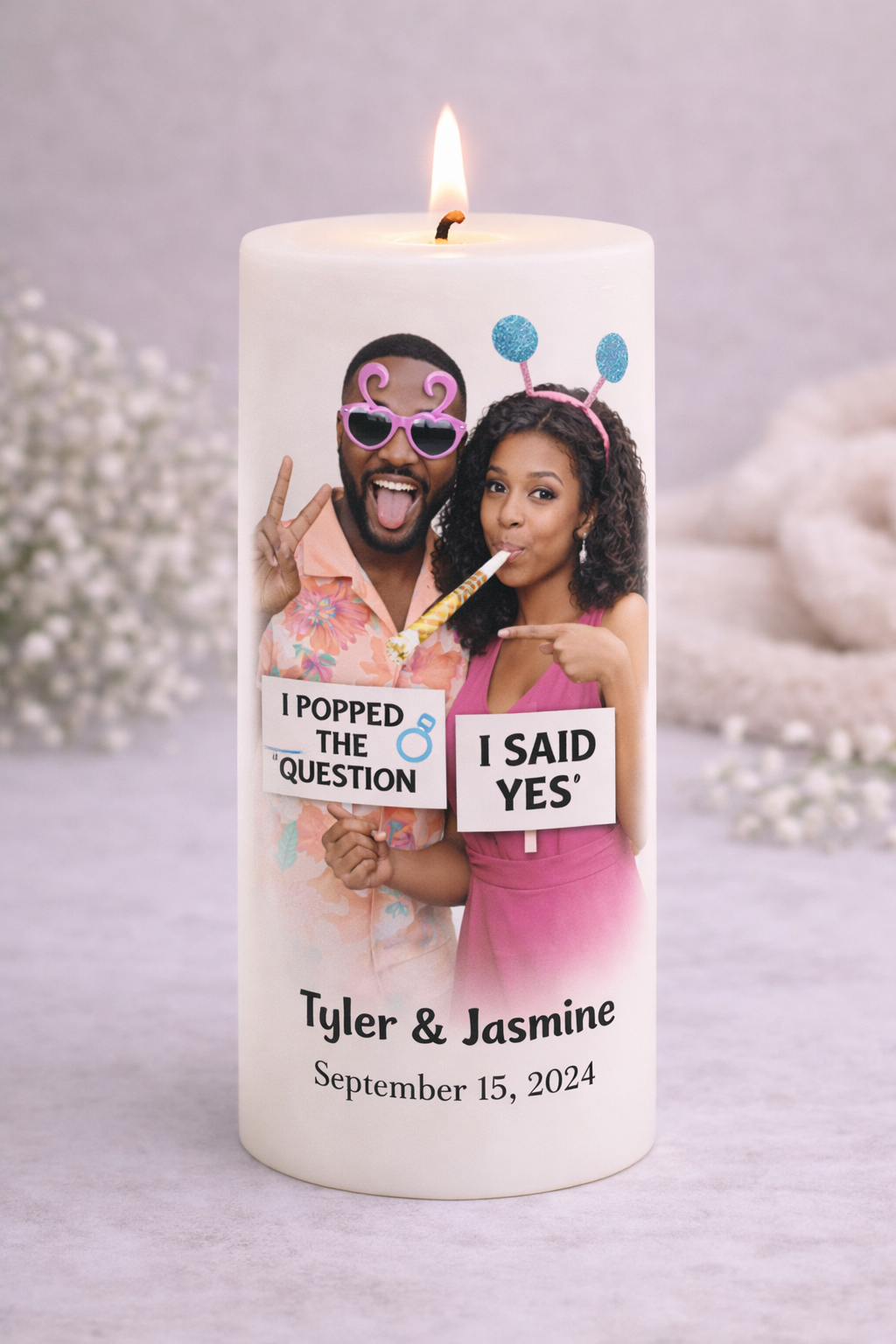 Personalized Wedding Candle