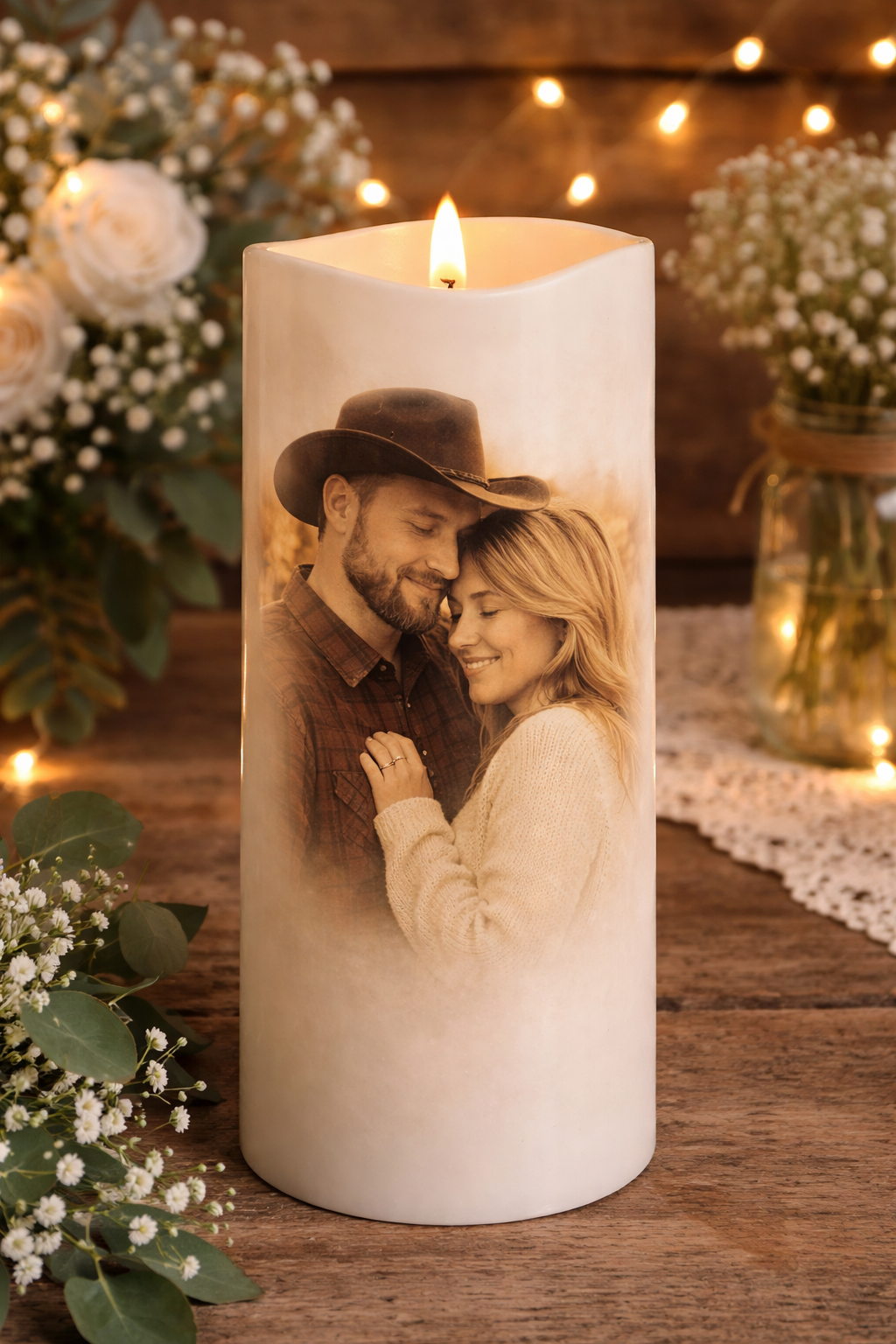 Personalized Wedding Candle