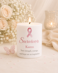 Personalized Cancer Survivor Candle