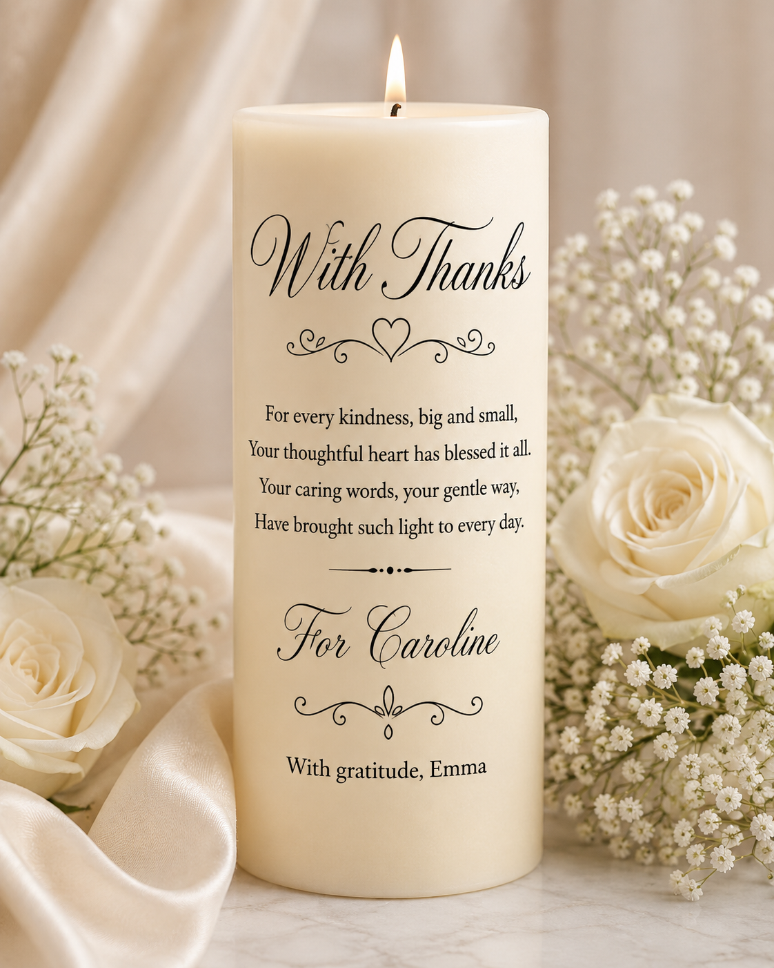 Personalized Appreciation and Encouragement Candles