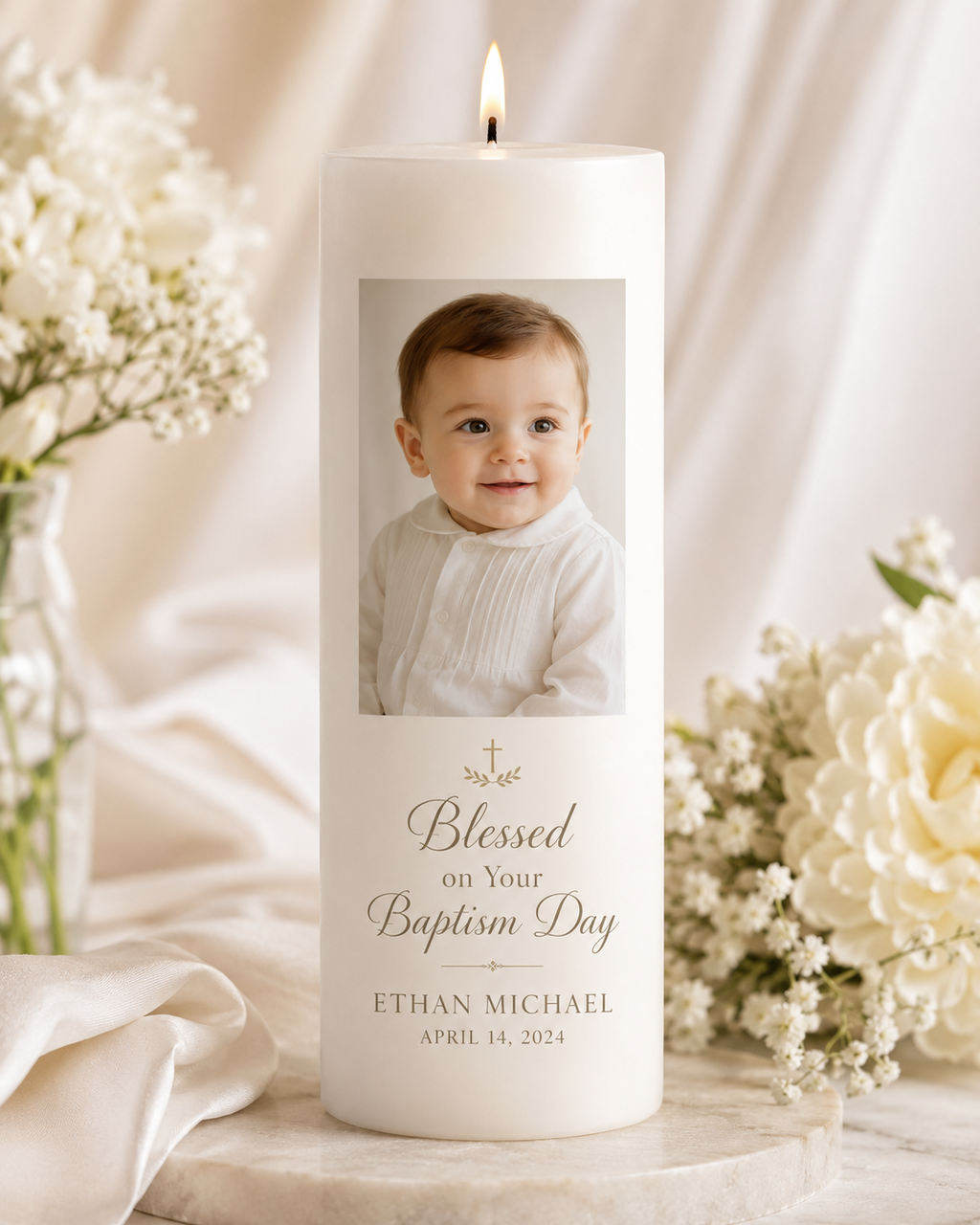 Personalized Baptism Candle