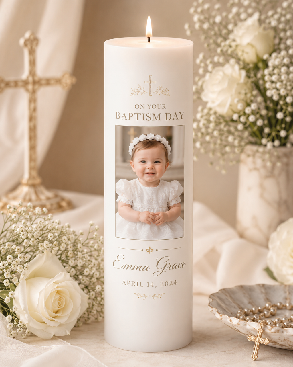 Personalized Baptism Candle