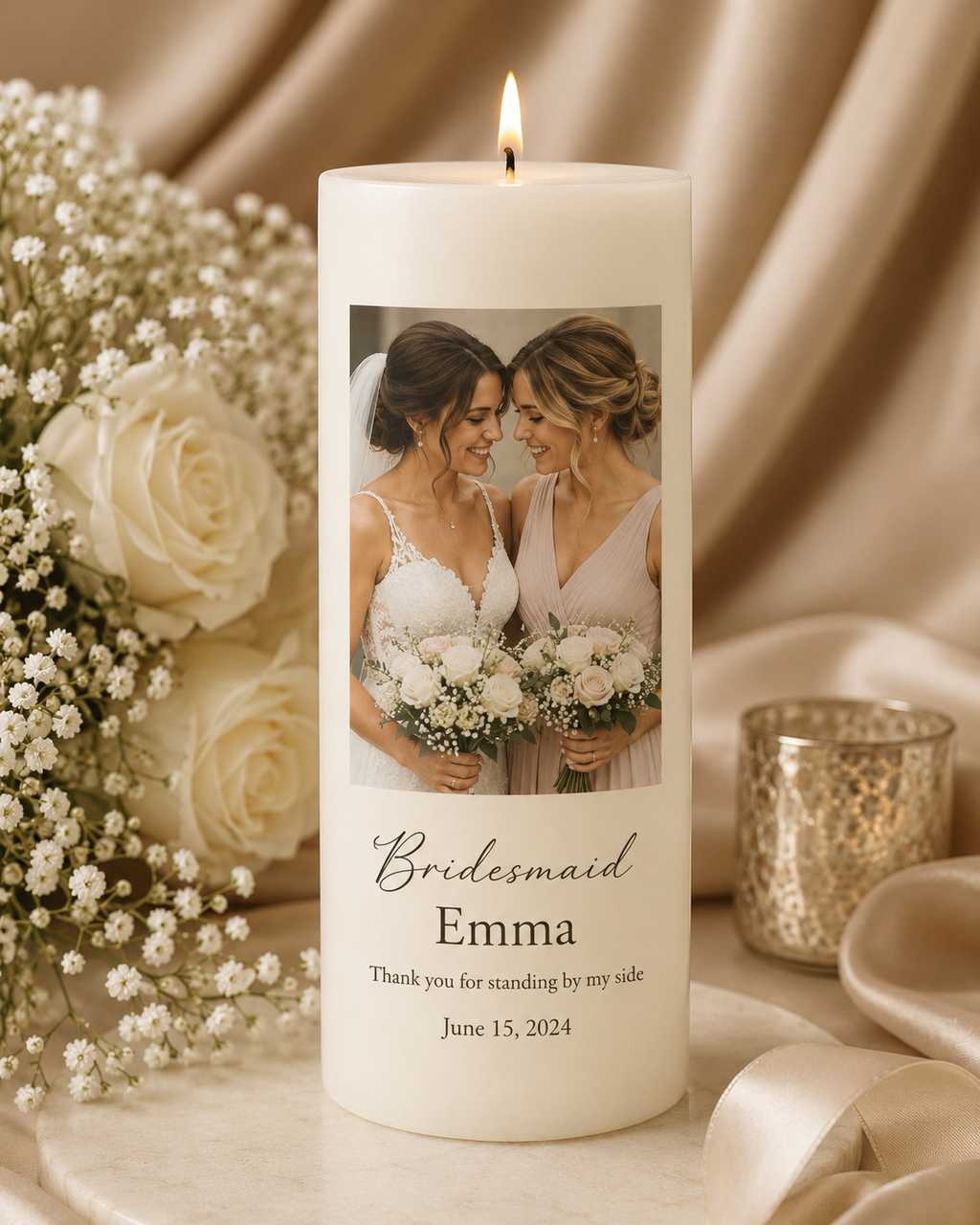 Personalized Wedding Party Gift Candle