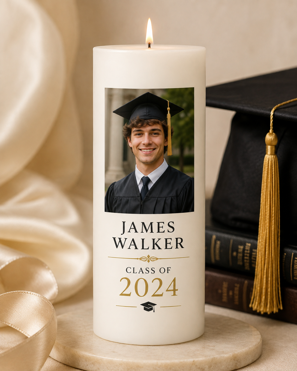 Personalized Graduation Candle