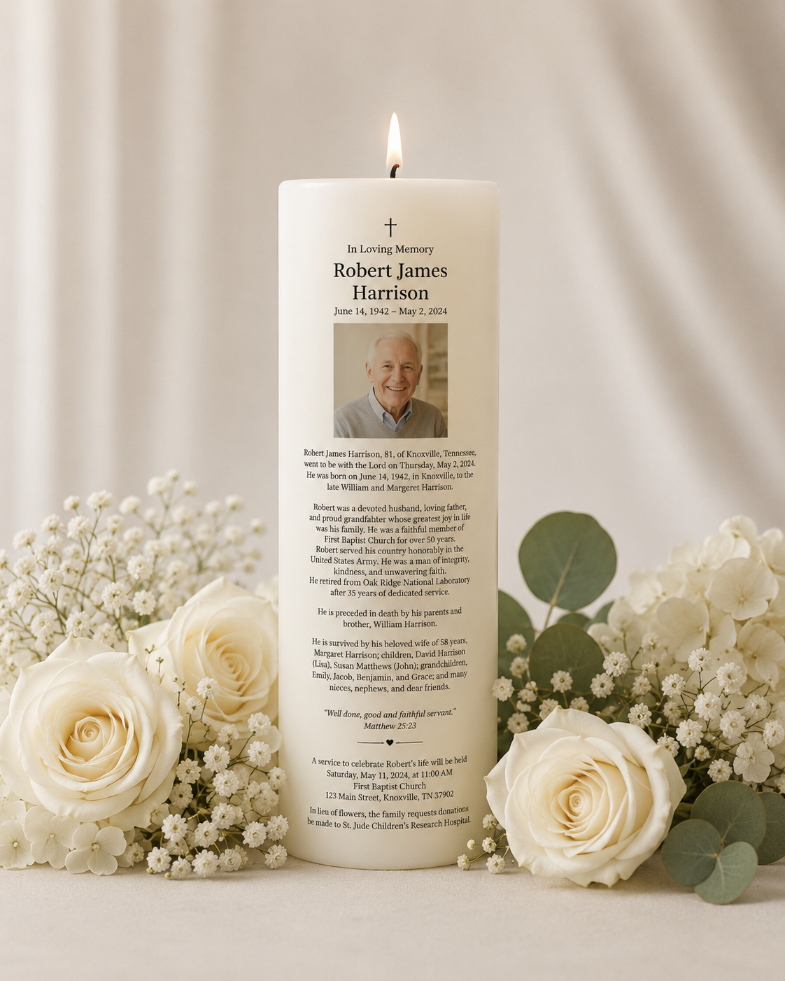 Personalized Memorial Candle