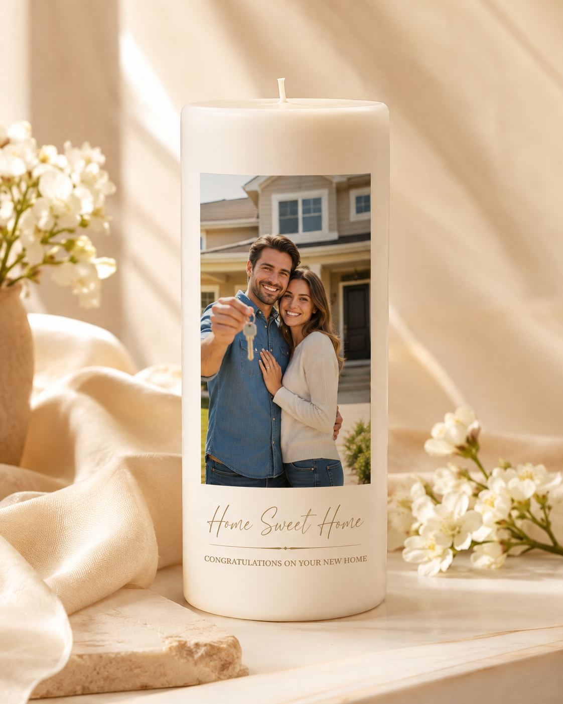Personalized New Home Candle