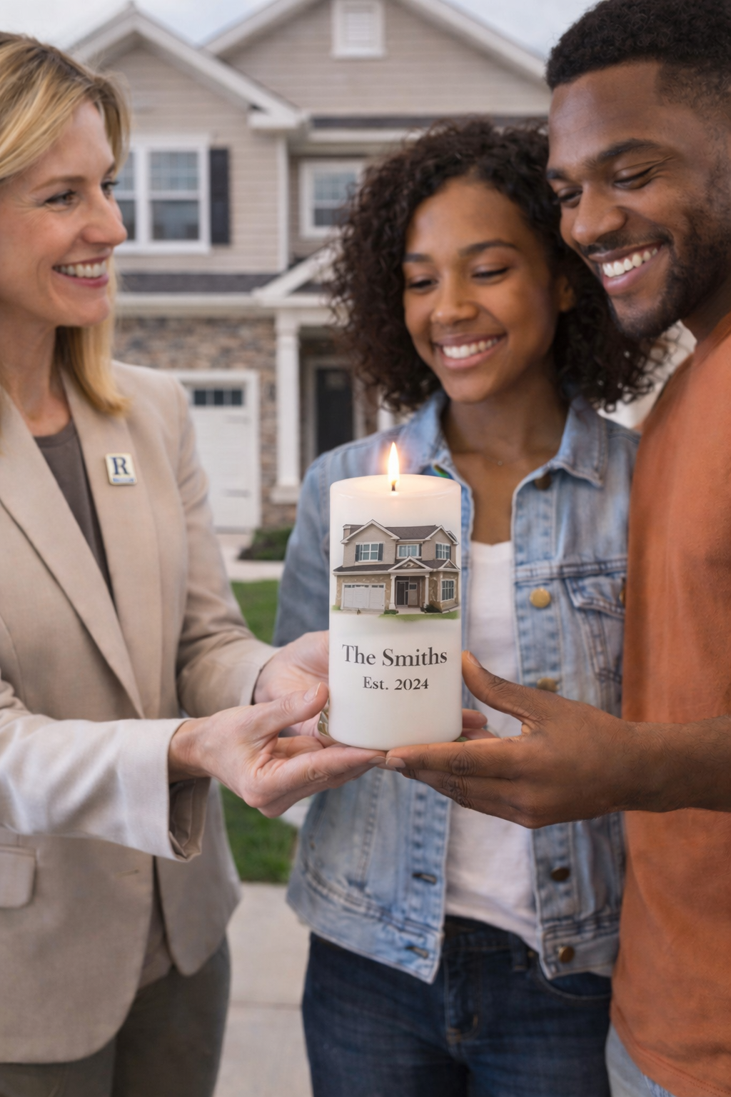 Personalized New Home Candle