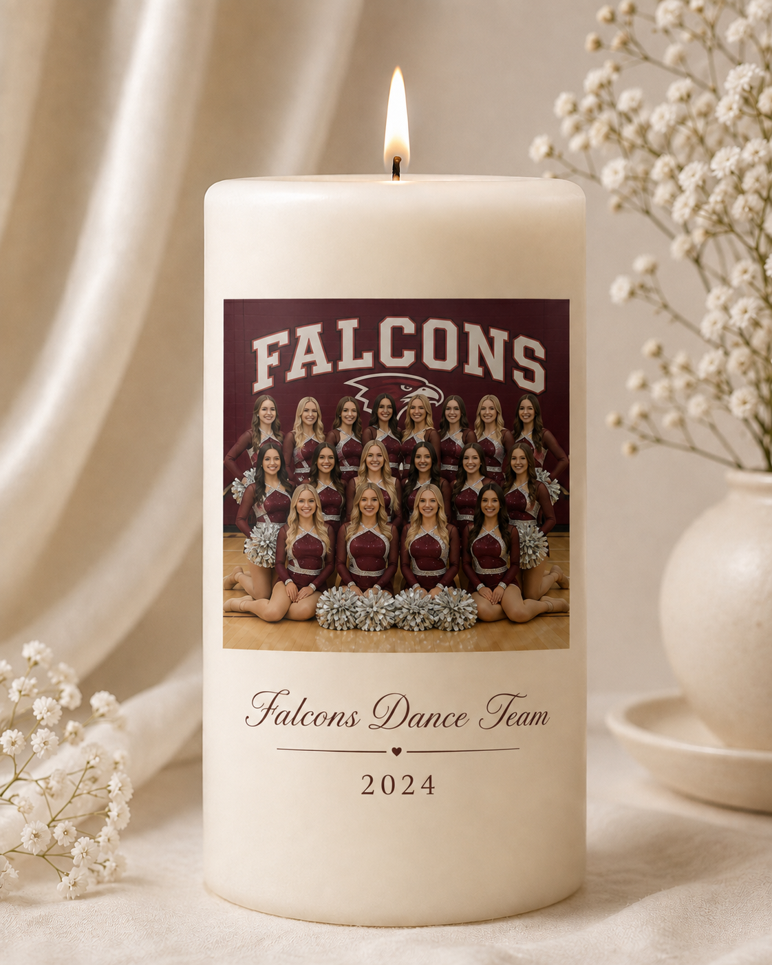 Personalized Team Spirit Candle