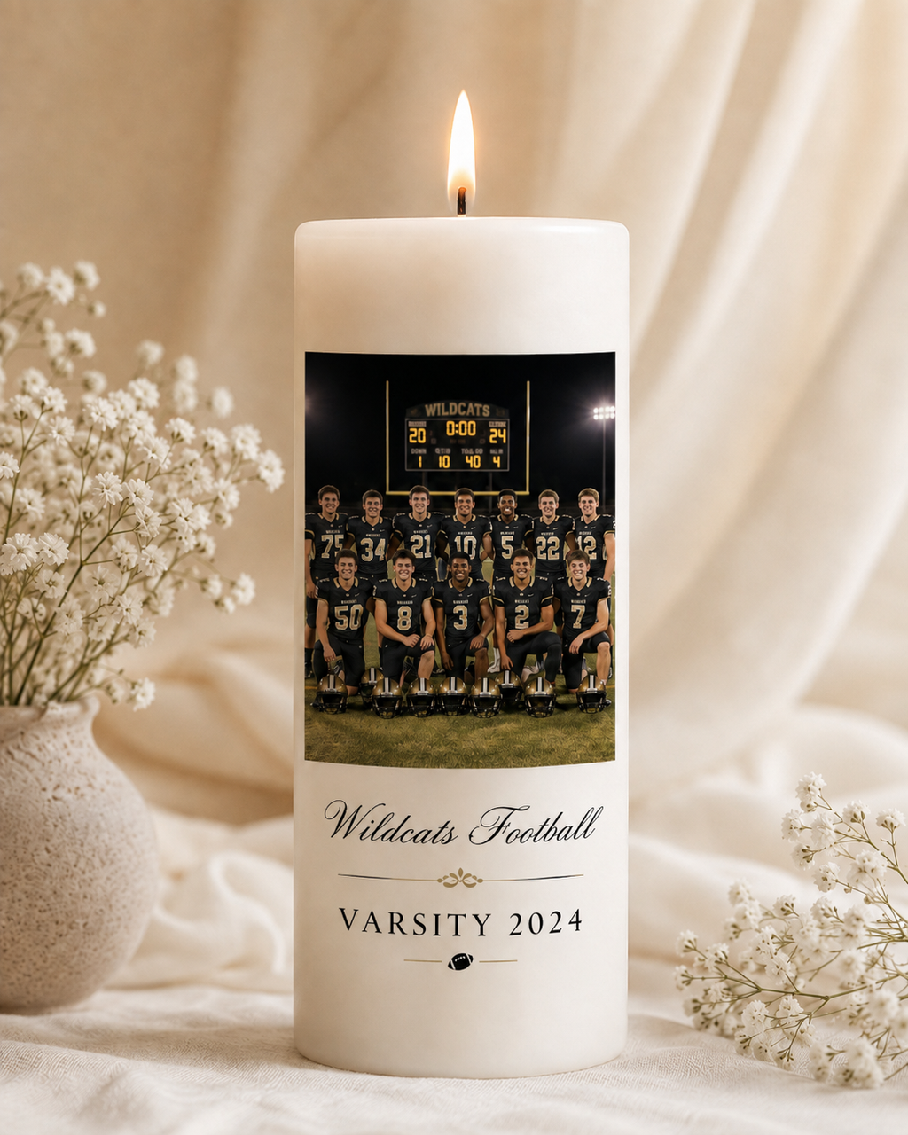 Personalized Team Spirit Candle