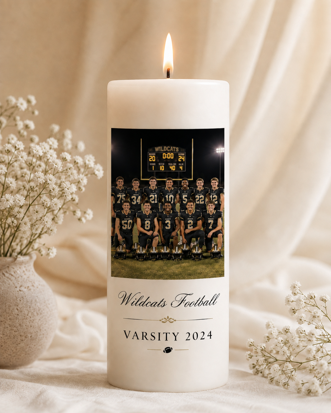 Personalized Team Spirit Candle