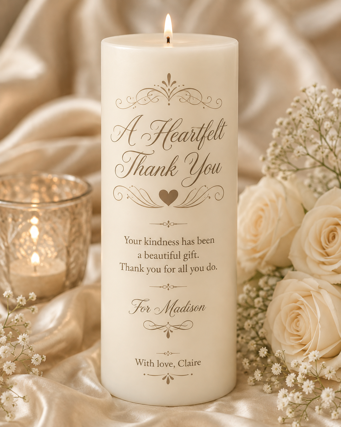 Personalized Appreciation and Encouragement Candles
