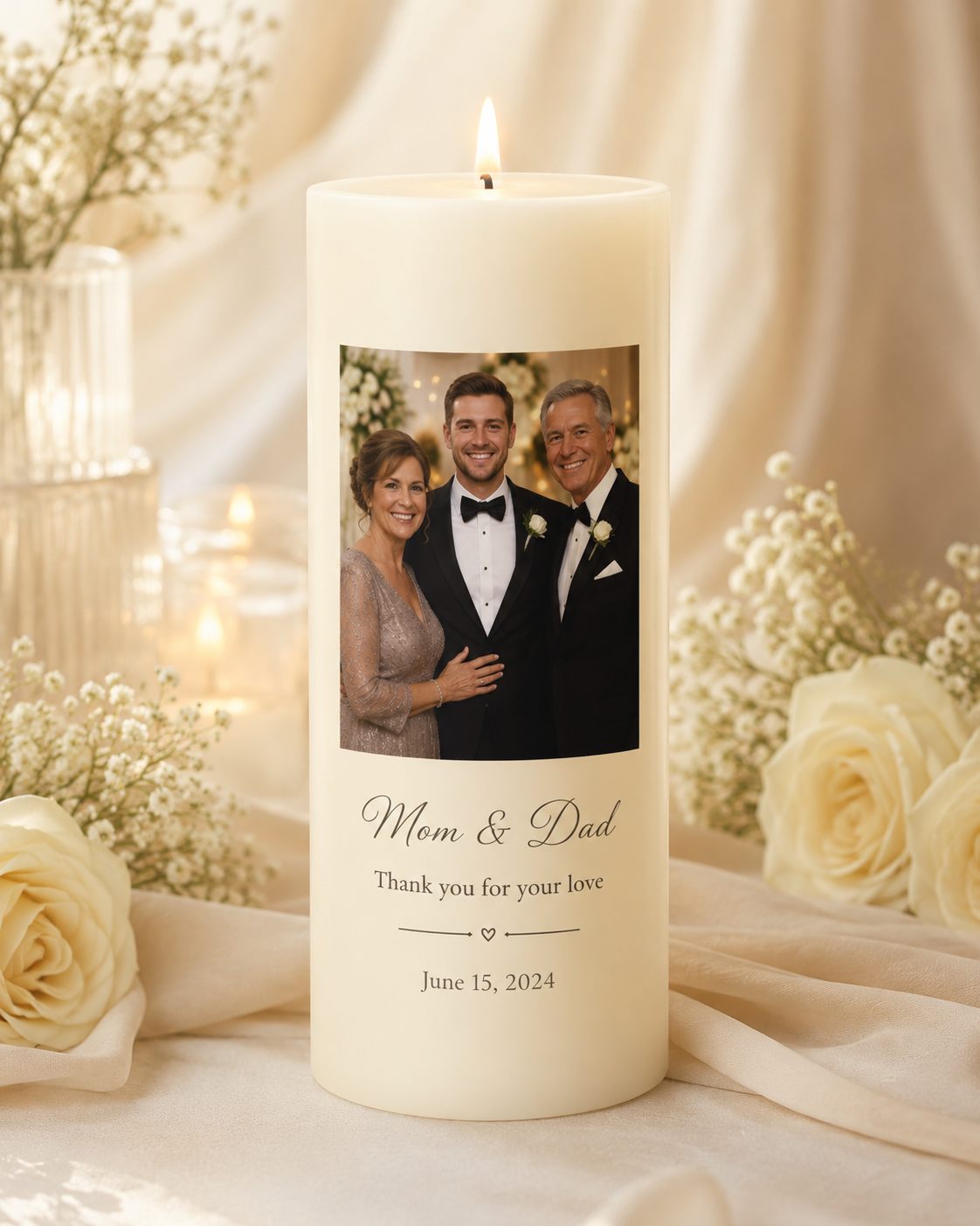 Personalized Wedding Party Gift Candle