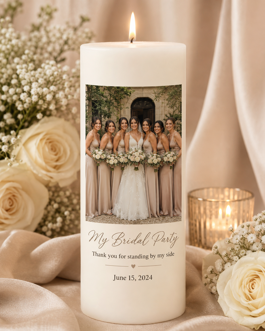 Personalized Wedding Party Gift Candle