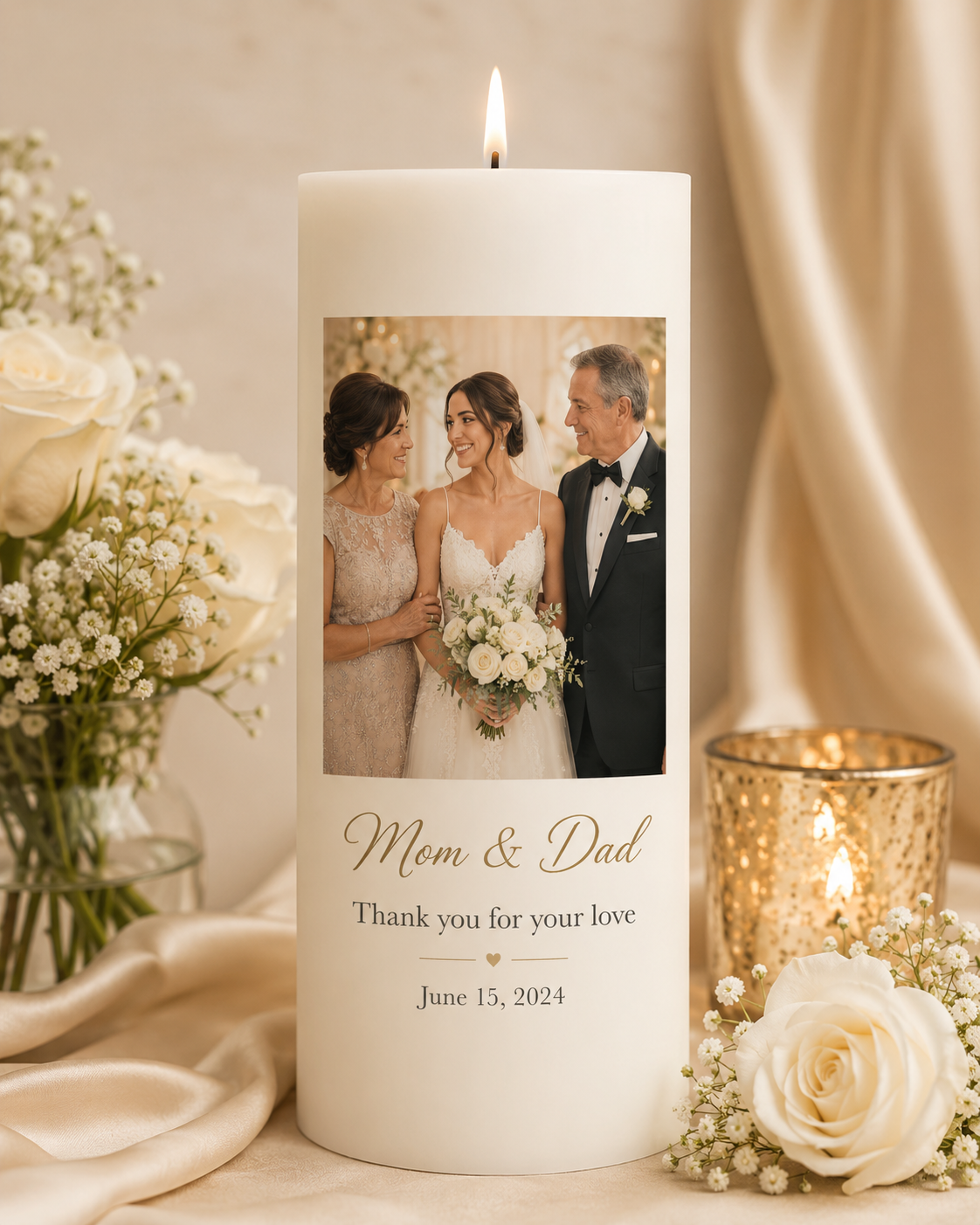 Personalized Wedding Party Gift Candle